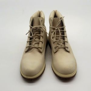 TIMBERLAND SIZE US 6 1/2 COLOR OFF WHITE CREAM CONDITION USED 2X